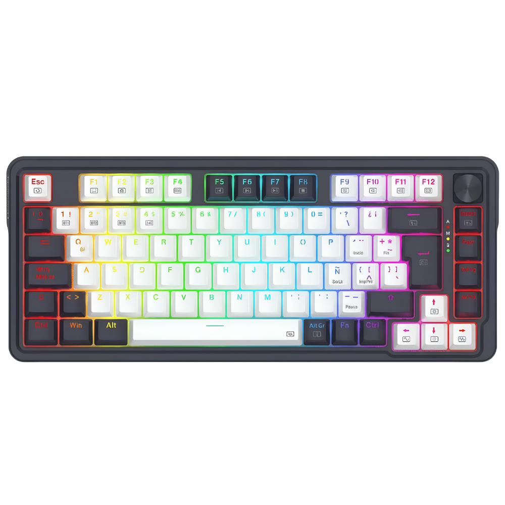 TECLADO REDRAGON UCAL PRO K673WB RGB-PRO-SP BLANCO - NEGRO