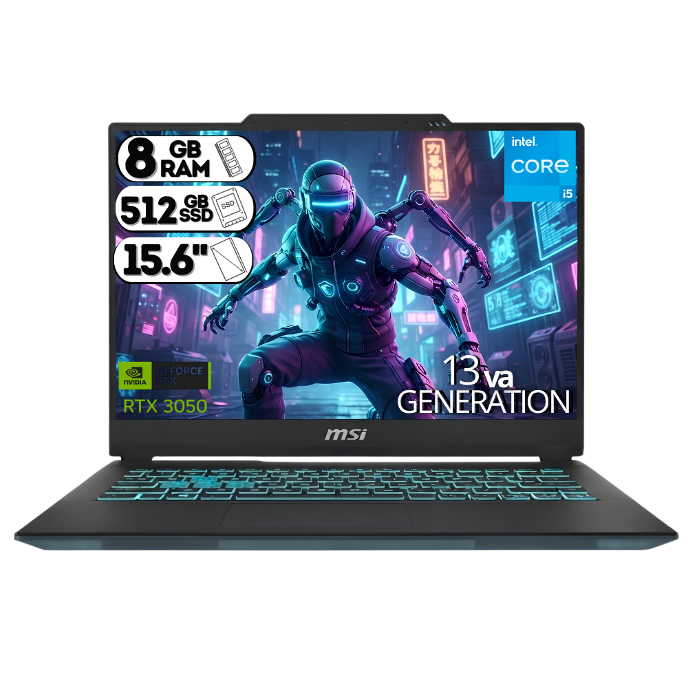 PORTATIL MSI THIN A15 B13UC-3256XCO INTEL CORR I5 13420H RAM DDR4 8GB SSD M.2 512GB T.V RTX 3050 4G