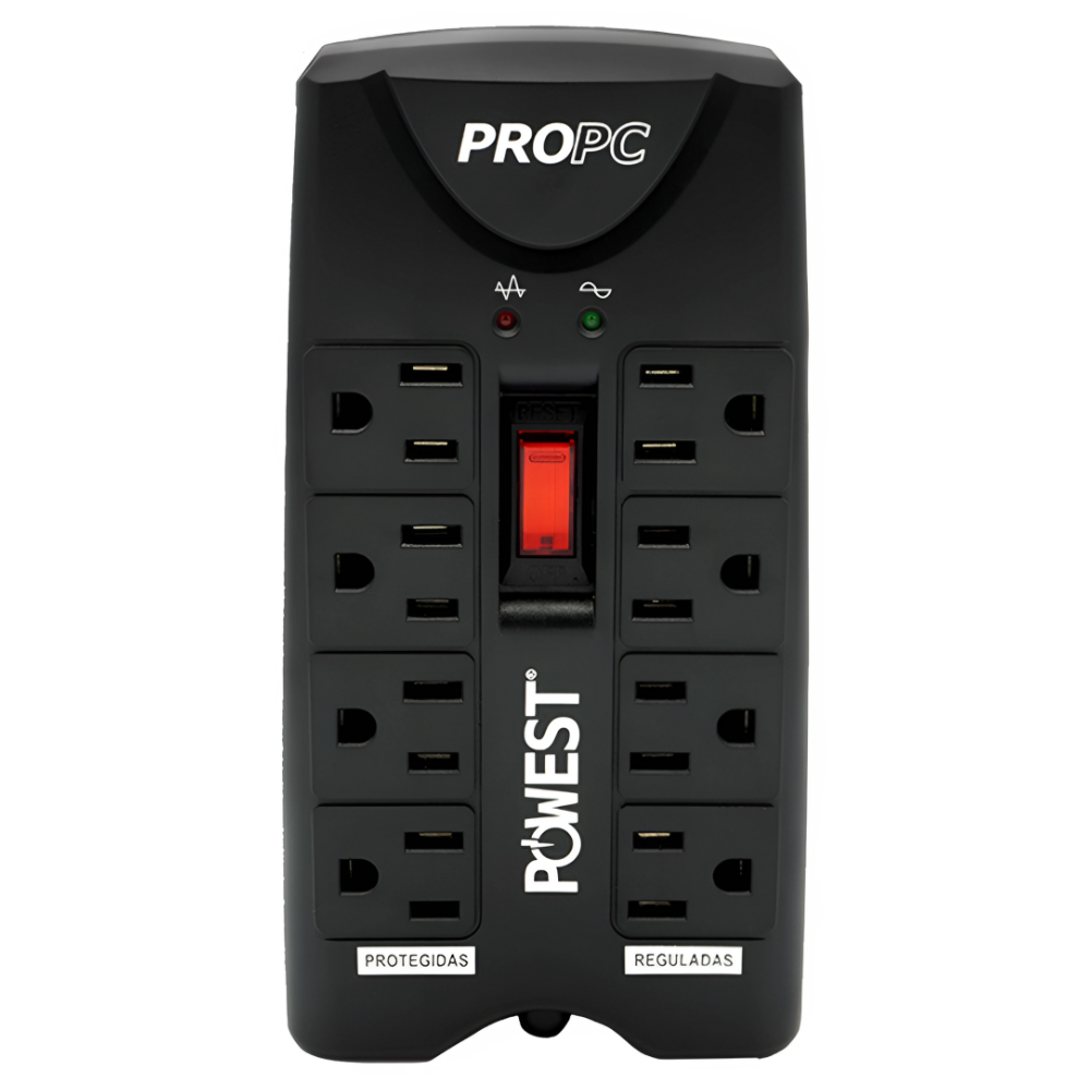 ESTABILIZADOR POWEST PRO PC 1000VA / 8 TOMAS