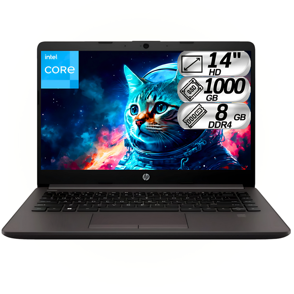 PORTATIL HP 240 G9/ CELERON DUAL CORE N4500 / SSD 1TB / DDR4 8GB / 14HD / NEGRO