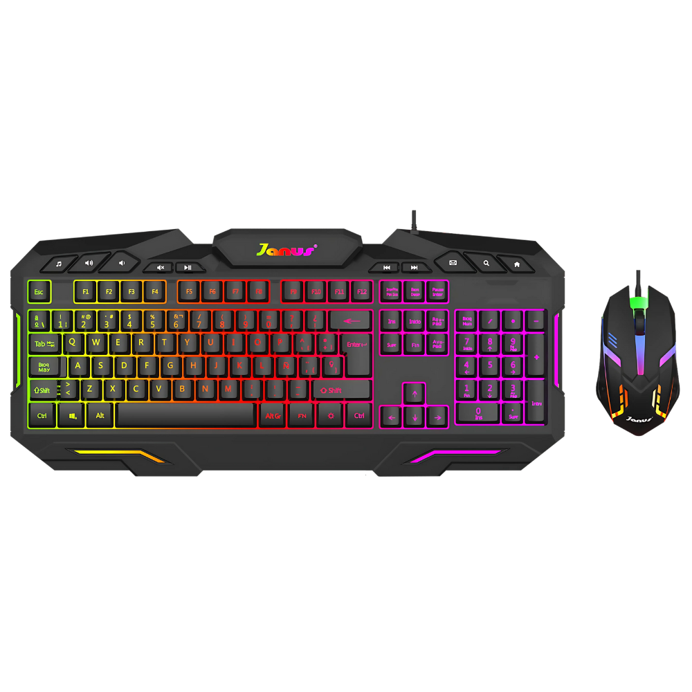 COMBO TECLADO Y MOUSE GAMER MEMBRANA JANUS ALAMBRICO XTREME PRIME