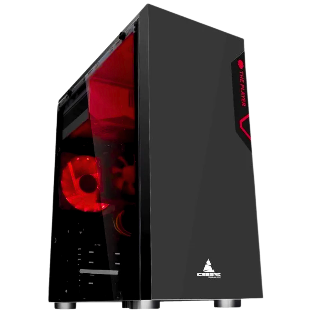 CAJA ATX ICEBERG CLACIUS V2 / 1 COOLER / VIDRIO TEMPLADO / NEGRO