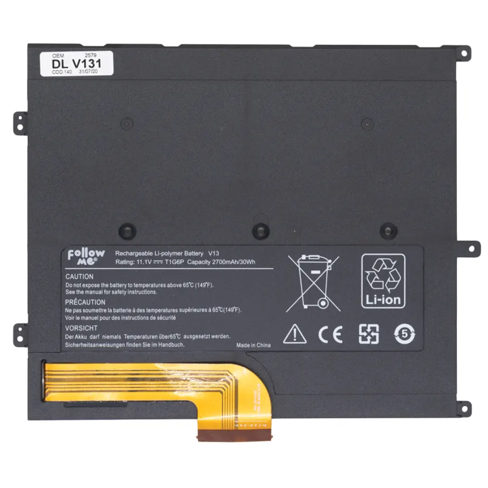 BATERIA PARA DELL V13-3S2P T1G6P 2700MAH 11.1V
