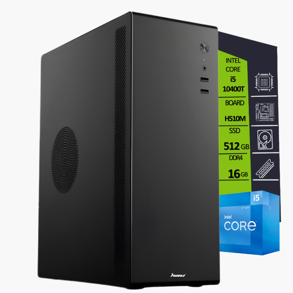 CPU INTEL CORE I5 10400T/ BOARD H510M-B/ RAM DDR4 16GB/ SSD M.2 512GB/V200