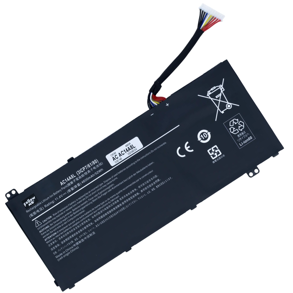 BATERIA PARA ACER AC14A8L/SP314-51-AC17A8M C324B556LK9M