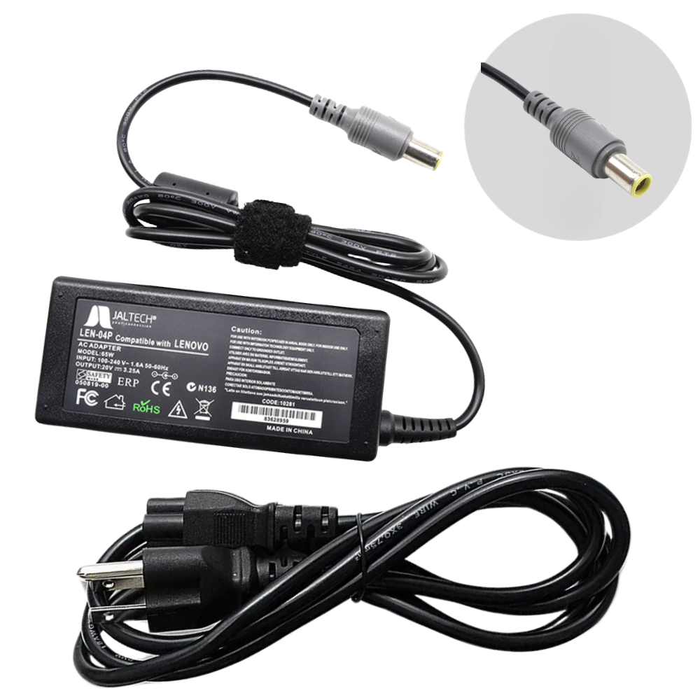 LEN04P CARGADOR LENOVO JALTECH 20V 3.25A AGUJA