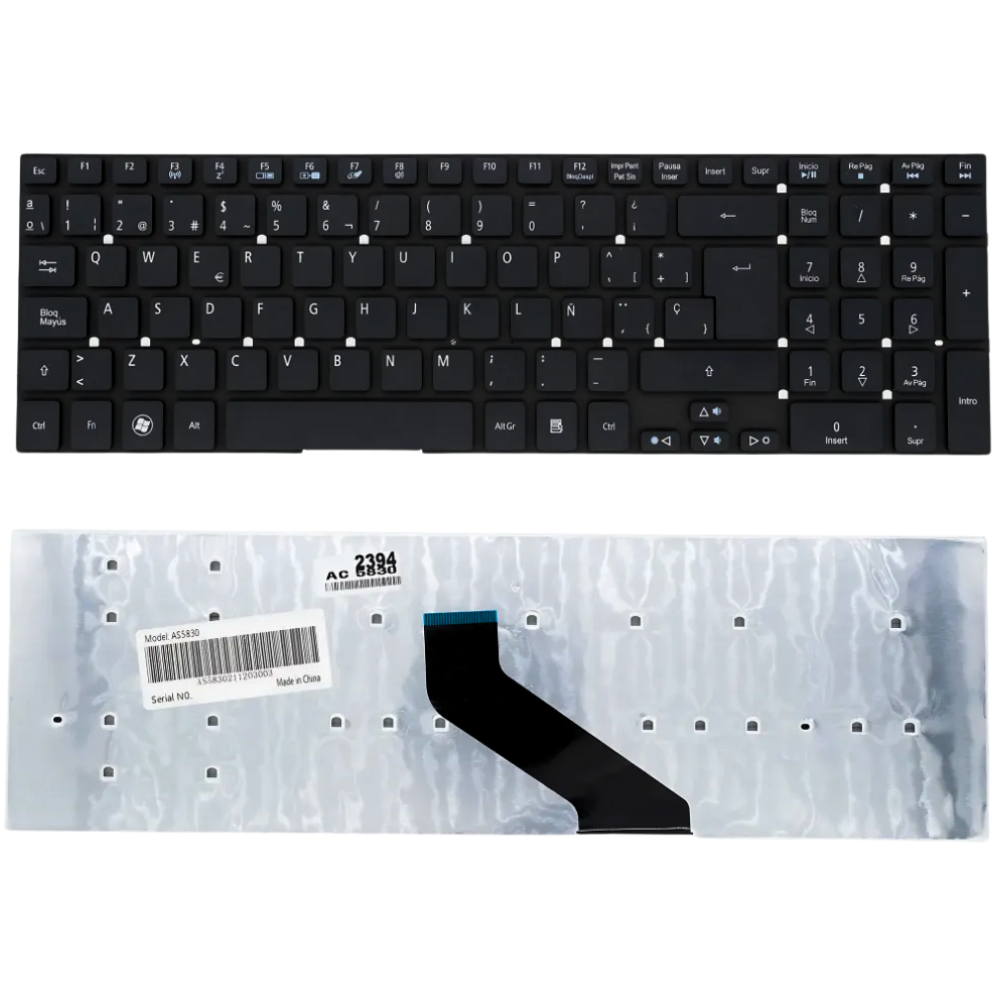 TECLADO ACER 5830 / E1-570 / E1-572 / 5755 / NV55 / NV57 / V3-7710G / V5-561 / V5-561G / V5-561P