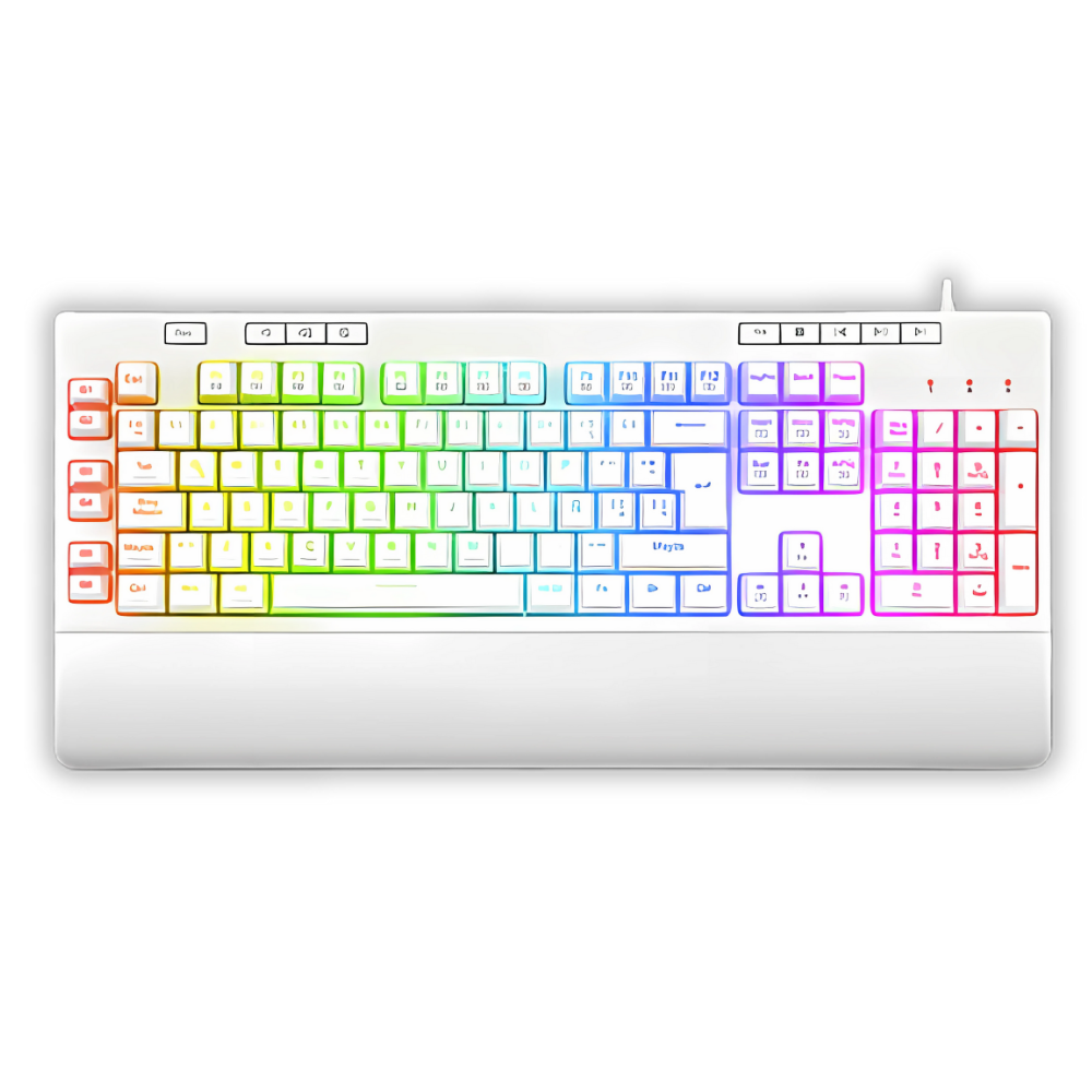 TECLADO REDRAGON SHIVA K512W-RGB BLANCO
