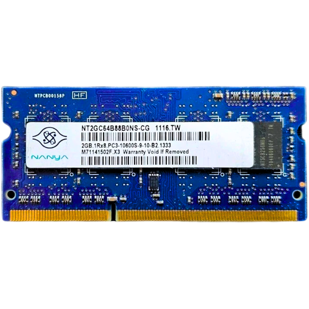 MEMORIA RAM PARA PORTATIL DDR3 2GB 10600MHZ NANYA
