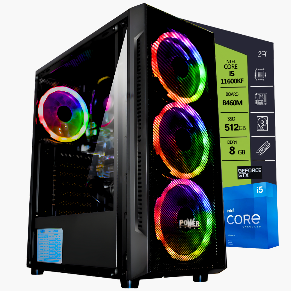CPU INTEL CORE I5 11600KF/ BOARD B460M/ SSD M.2 512GB/ RAM DDR4 8GB/ T.V. GTX 750 DDR5 4GB