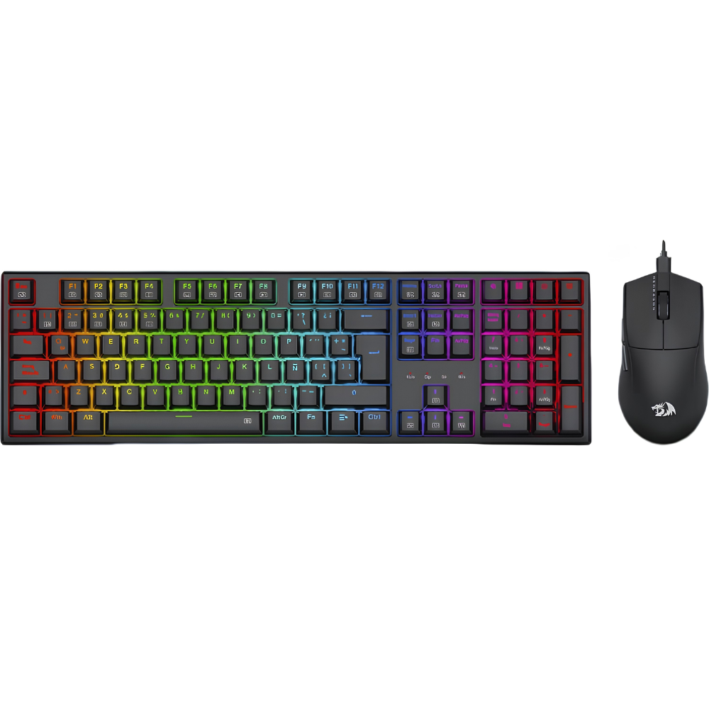 COMBO TECLADO Y MOUSE REDRAGON GAMING FULL SIZE S146-SP NEGRO