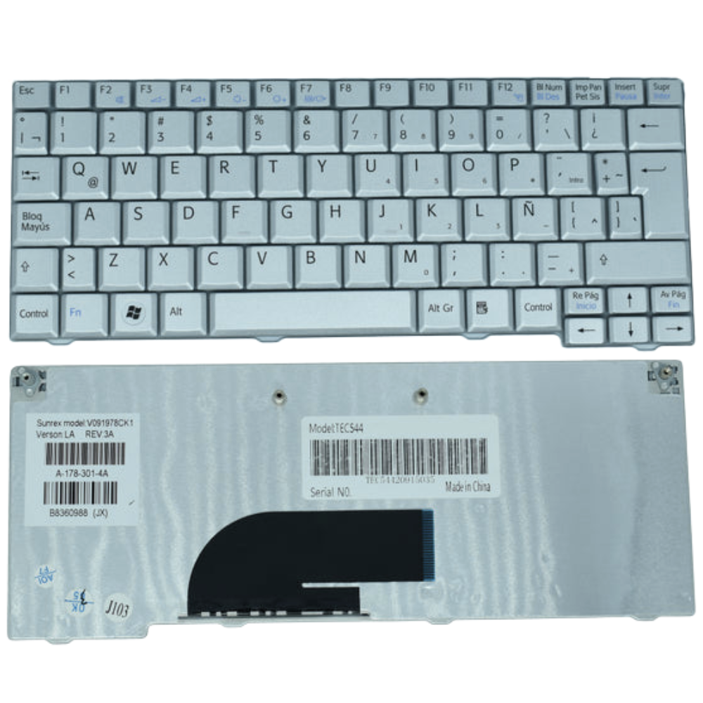 TECLADO SONY VPC M12 VPCM120AL PCG-21311U VPCM121AX PLATEADO