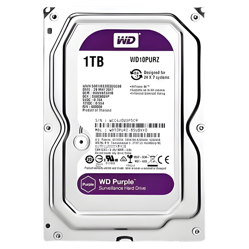 DISCO DURO PC 1000GB WESTERN DIGITAL PURPURA WD10PURZ