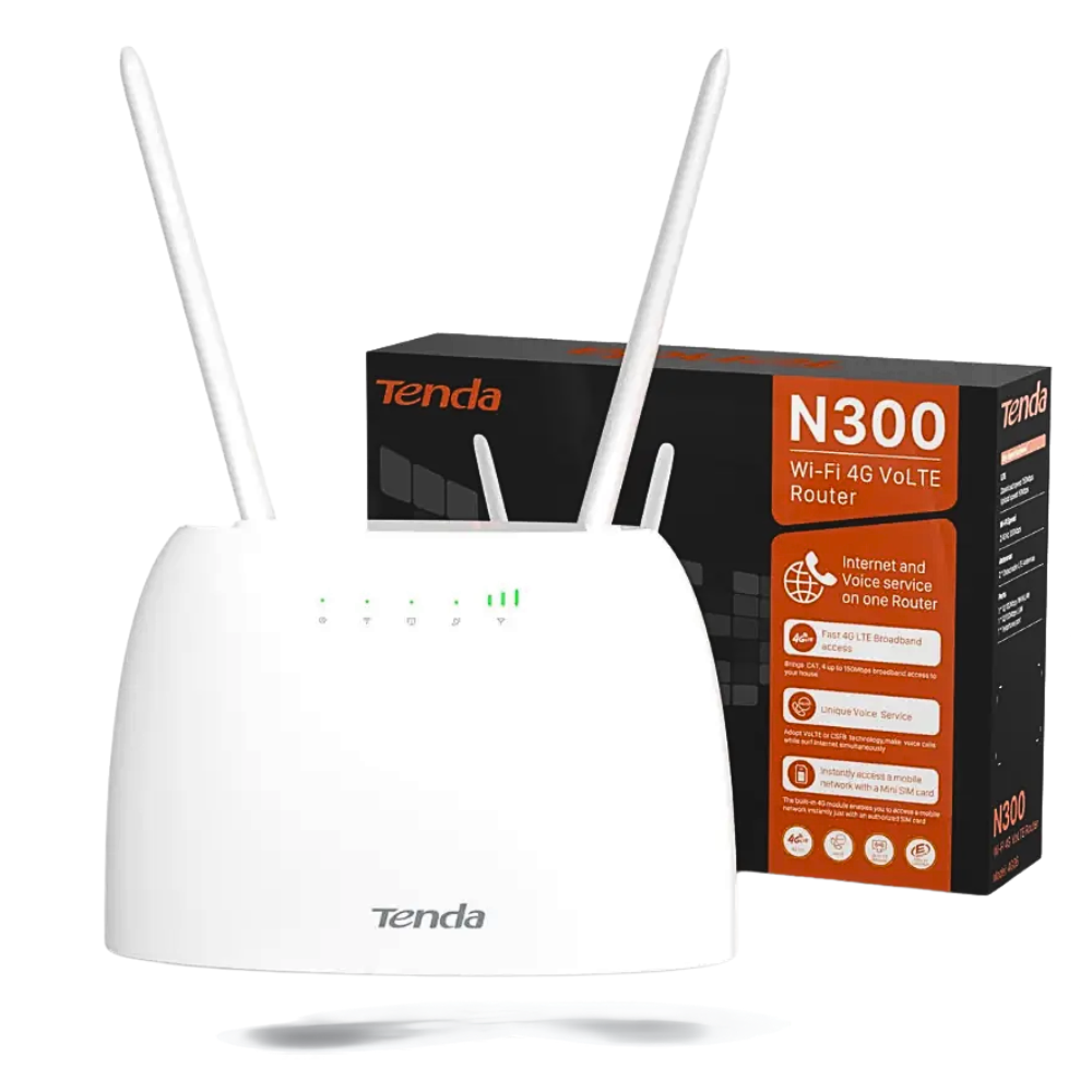 ROUTER TENDA CON SIMCARD 4G06 2 ANTENAS 2.4GHZ 300MBPS
