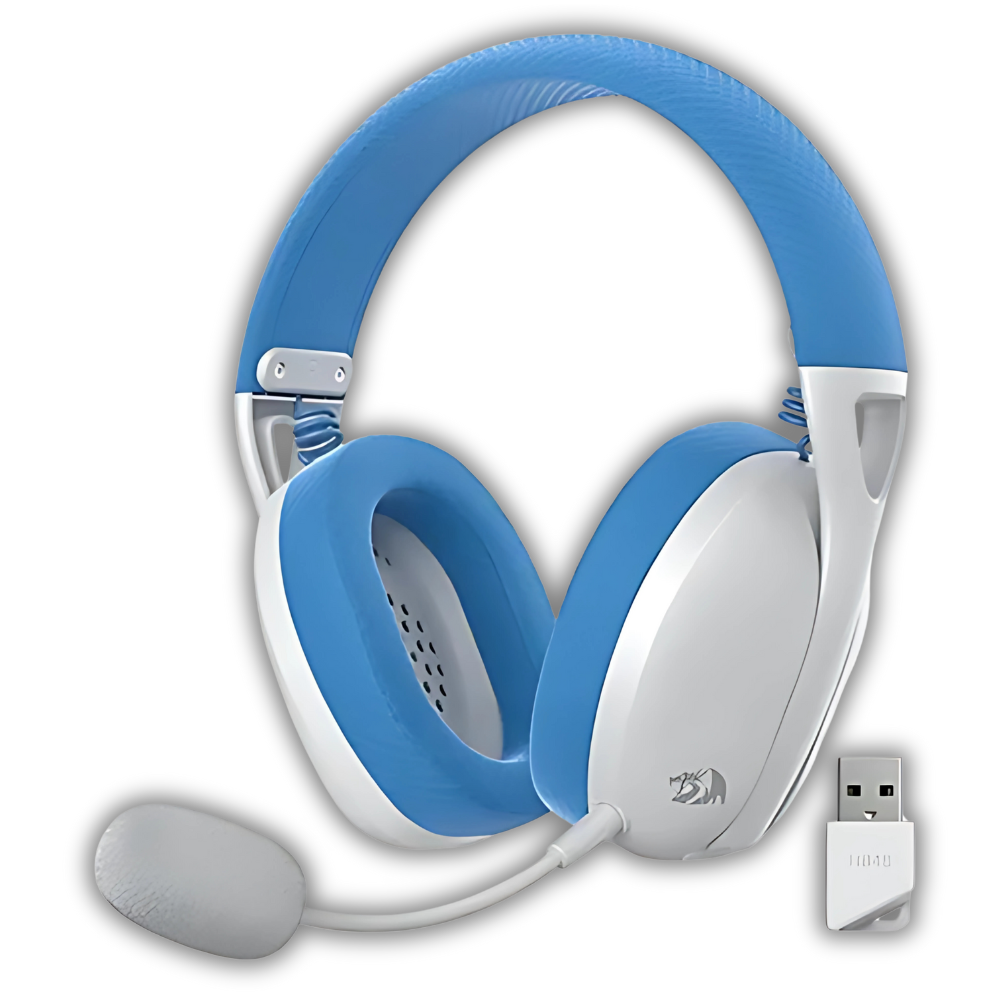 DIADEMA GAMER INALAMBRICA REDRAGON IRE PRO H848B AZUL-BLANCO