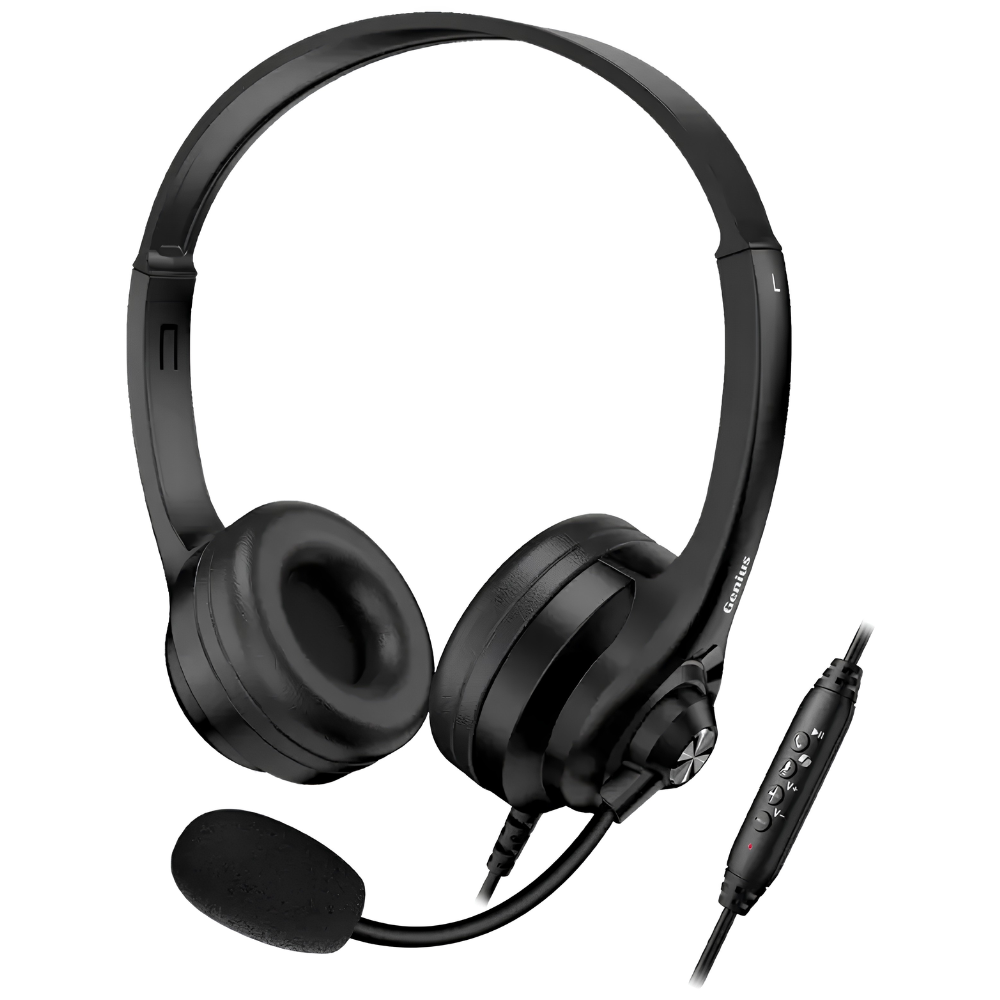 DIADEMA GENIUS HS-235U AI USB+TIPO-C NEGRO