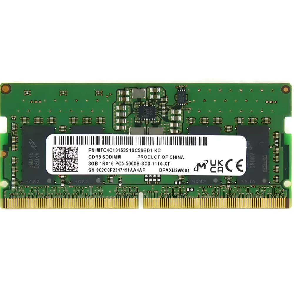 ENSAMBLE MEMORIA PORTATIL DDR5 8GB 5600MHZ MICRON