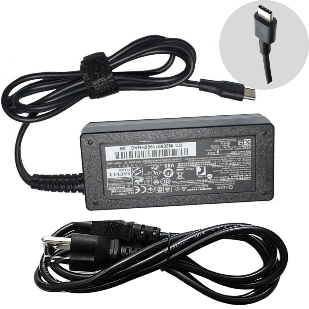 CARGADOR LENOVO, ASUS, DELL, HP 90W TIPO C