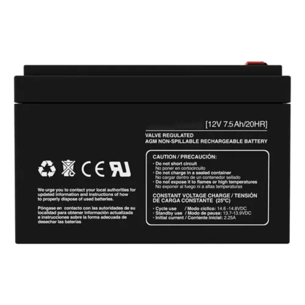 BATERIA SECA 12V 7.5A UNITEC