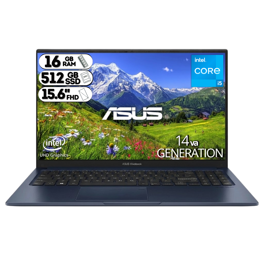 PORTATIL ASUS X1504VA-E84556 INTEL CORE I5 120U/ RAM DDR5 16GB/ SSD M.2 512GB/ 15.6" FHD AZUL CLARO