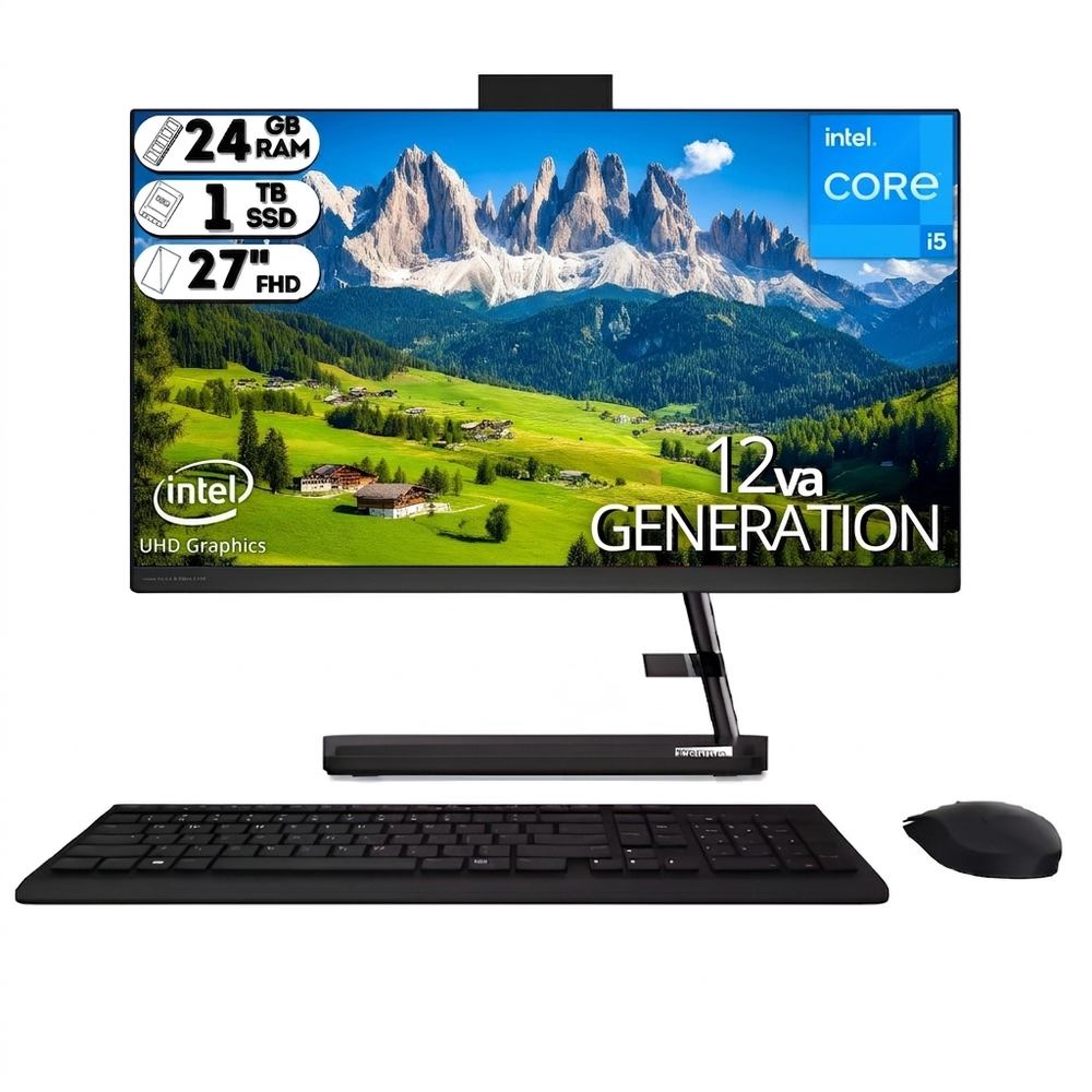 AIO LENOVO 3 27IAP7 /CORE I5-12450H / SSD 1000GB / DDR4 24GB / 27 PULGADAS