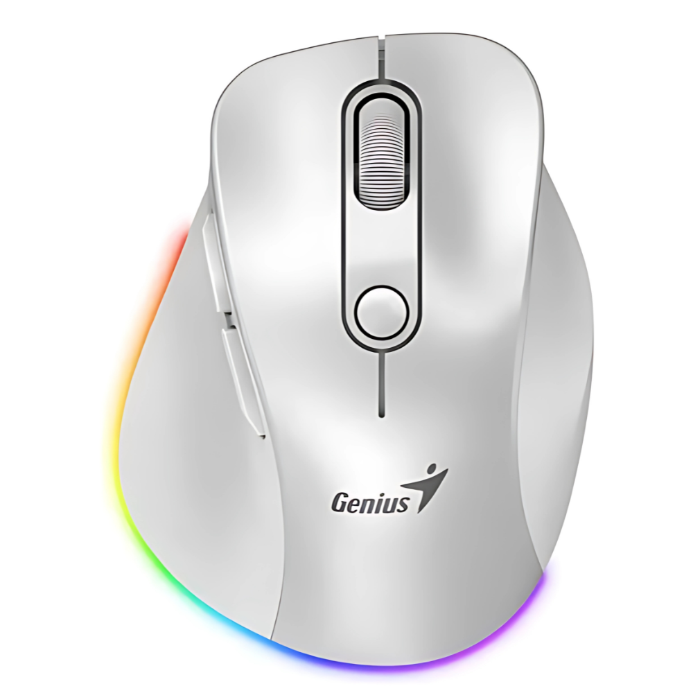 MOUSE ERGONOMICO GENIUS 9000S PRO INALAMBRICO BLANCO PERLA