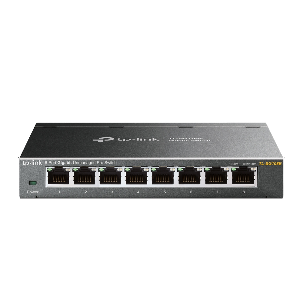 SWITCH TP-LINK SG108E 8 PUERTOS 10/100/1000 GIGABIT INTELIGENTE SENCILLO