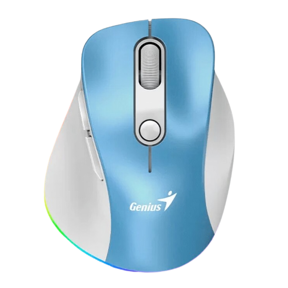 MOUSE ERGONOMICO GENIUS 9000S PRO INALAMBRICO AZUL CLARO