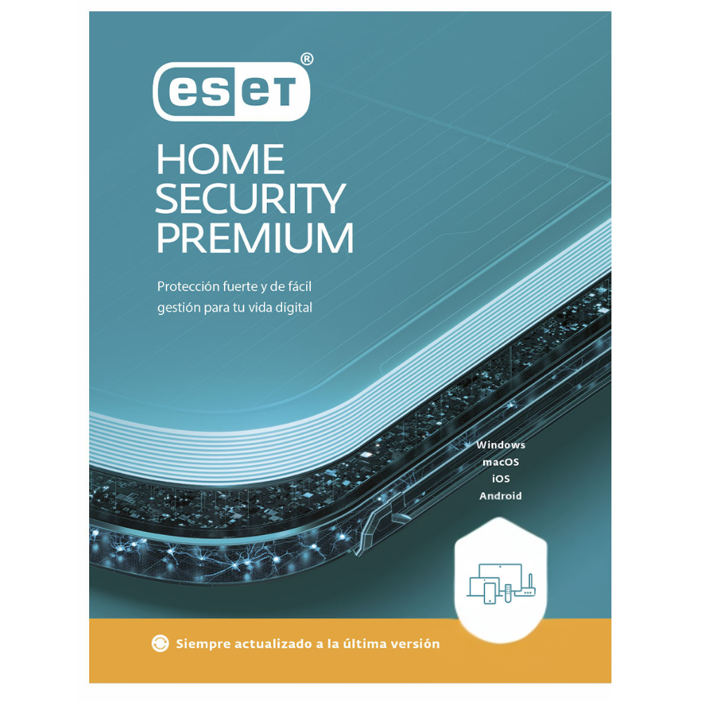 LICENCIA ANTIVIRUS ESET home Security Premium - 8 Usuario / 1 AÑO