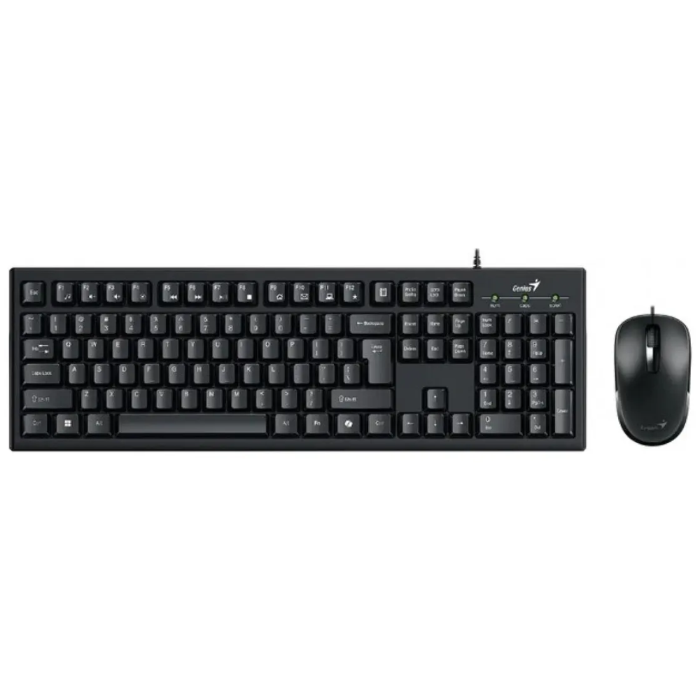 COMBO TECLADO Y MOUSE GENIUS KM-100SE ALAMBRICO NEGRO