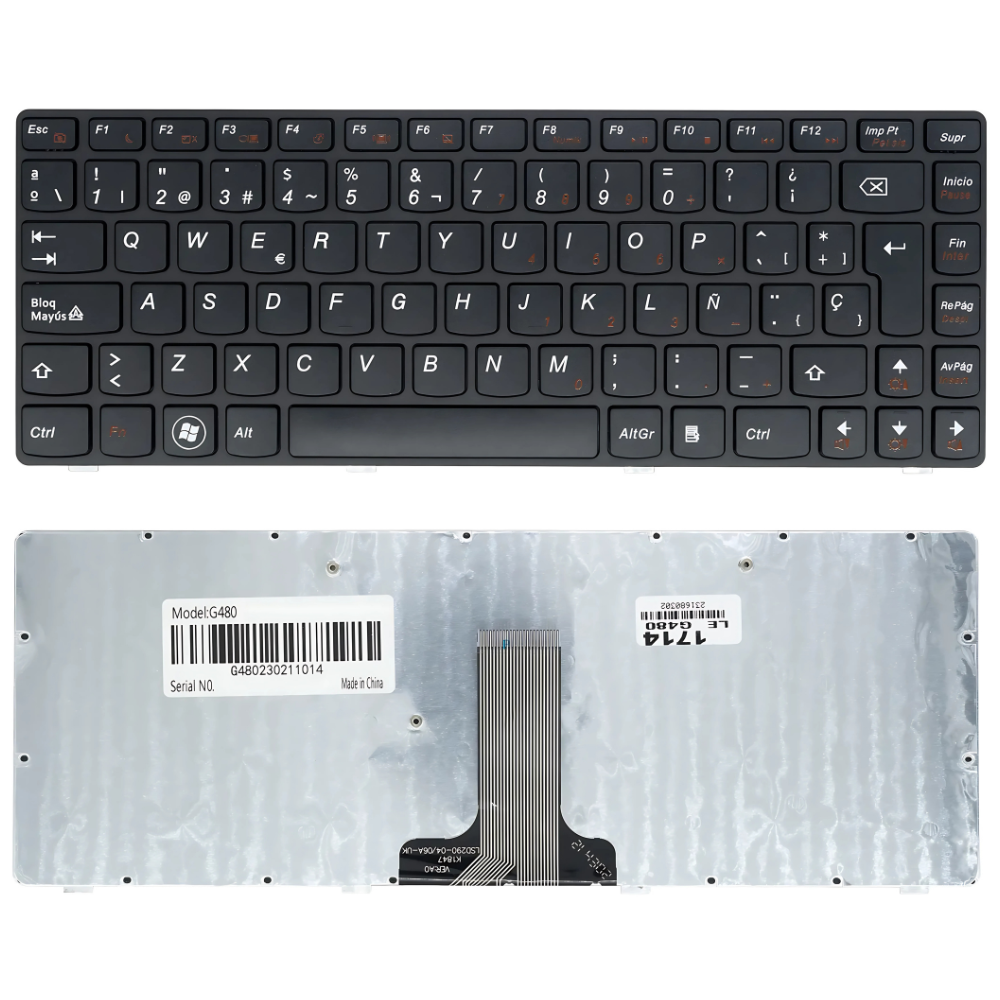 TECLADO PARA LENOVO G480 / Z380 / Z480 / Z485 / G485 / G400