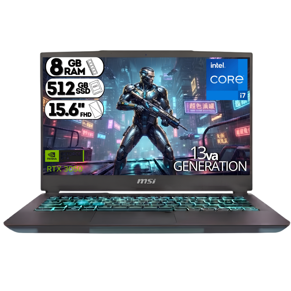 PORTATIL MSI THIN A15 B13UC-3253XCO INTEL CORR I7 13620H RAM DDR4 8GB SSD M.2 512GB T.V RTX 3050 4G