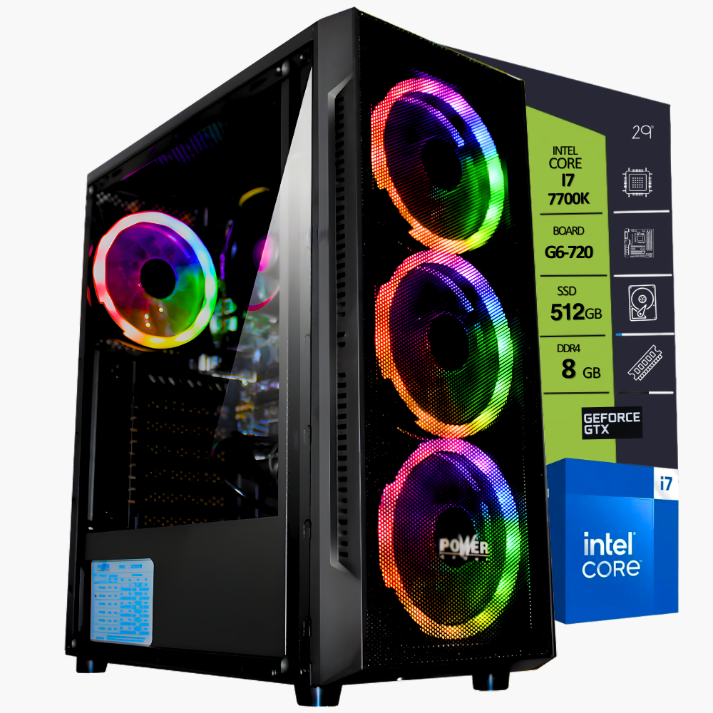 CPU INTEL CORE I7 7700K/ BOARD ACER OEM PREDATOR G6-720/ SSD M.2 512GB/RAM DDR4 8GB/ T.V. GT 730 2GB
