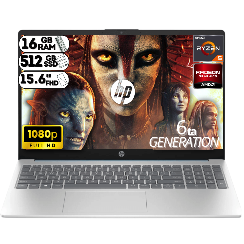PORTATIL HP 15-FC0256LA RYZEN 5 7520U/ RAM DDR5 16GB/ SSD M.2 512GB/ 15.6" FHD GRIS