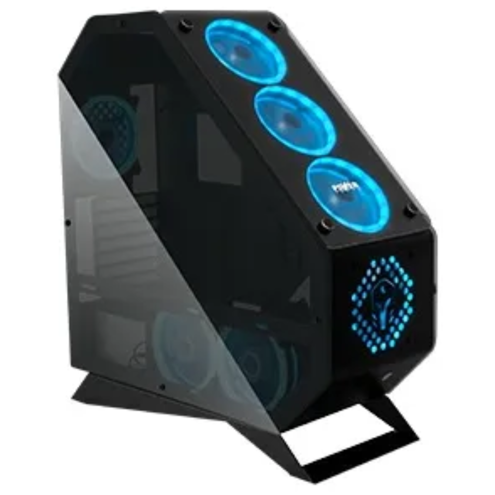 CAJA ATX POWERGROUP GAMING F911 / 6 COOLER / 2 VIDRIOS TEMPLADOS / NEGRO