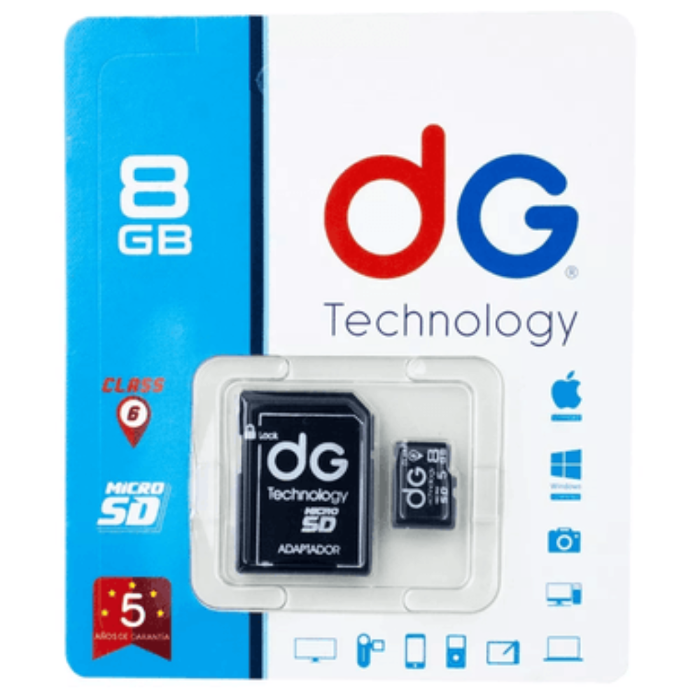 MEMORIA MICRO SD 8GB DG
